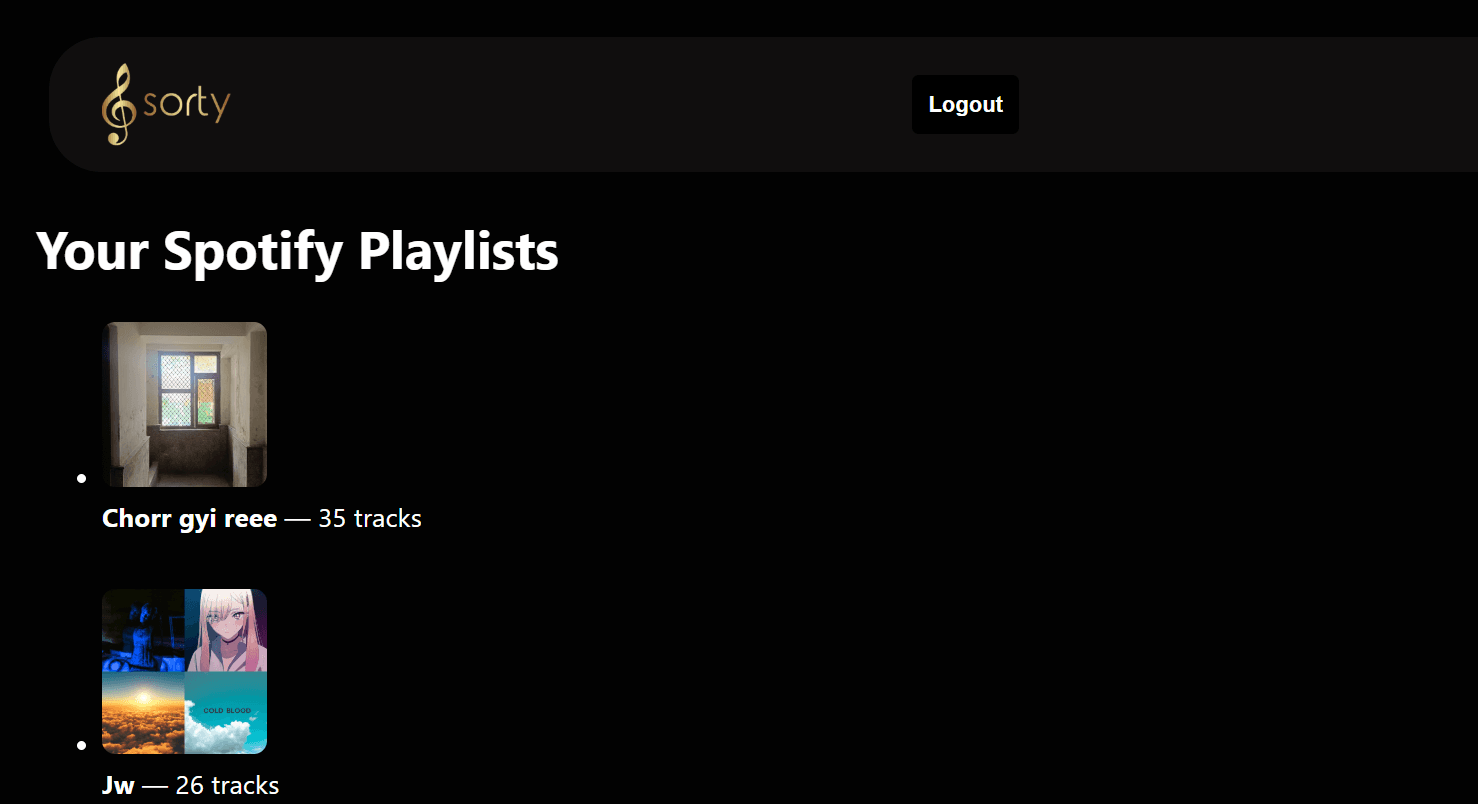 Sorty -a playlist sorter